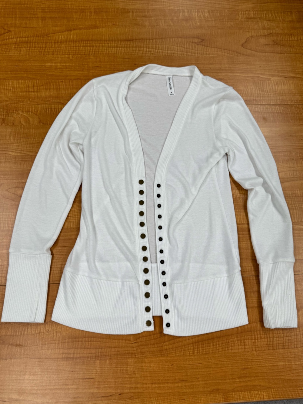 White Button front Cardigan